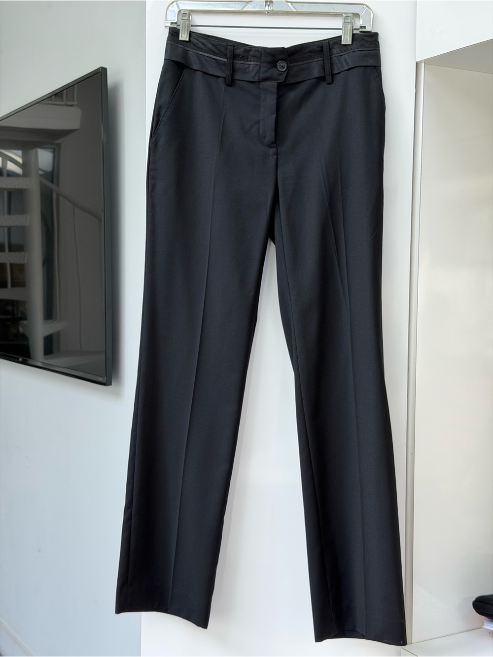 Dolce & Gabbana Black Tailored Straight-Leg Trousers
